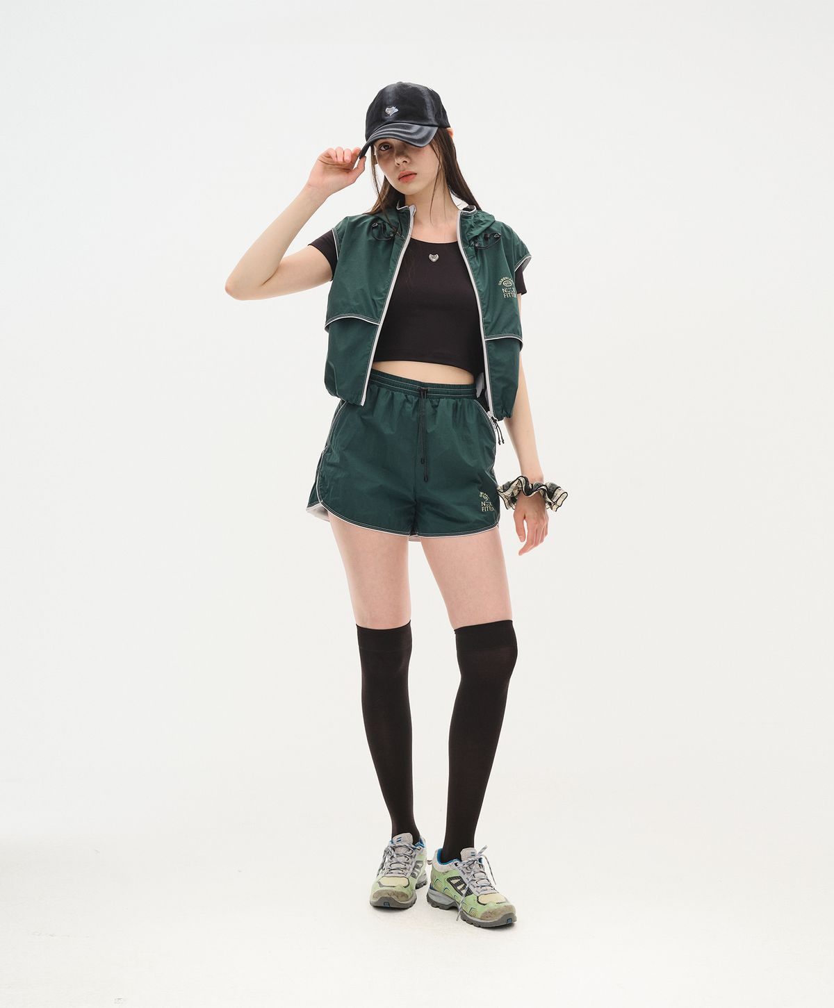 누크피터(NUUKFITTER) ICE-UP STRING SHORTS_WOMEN [GREEN]