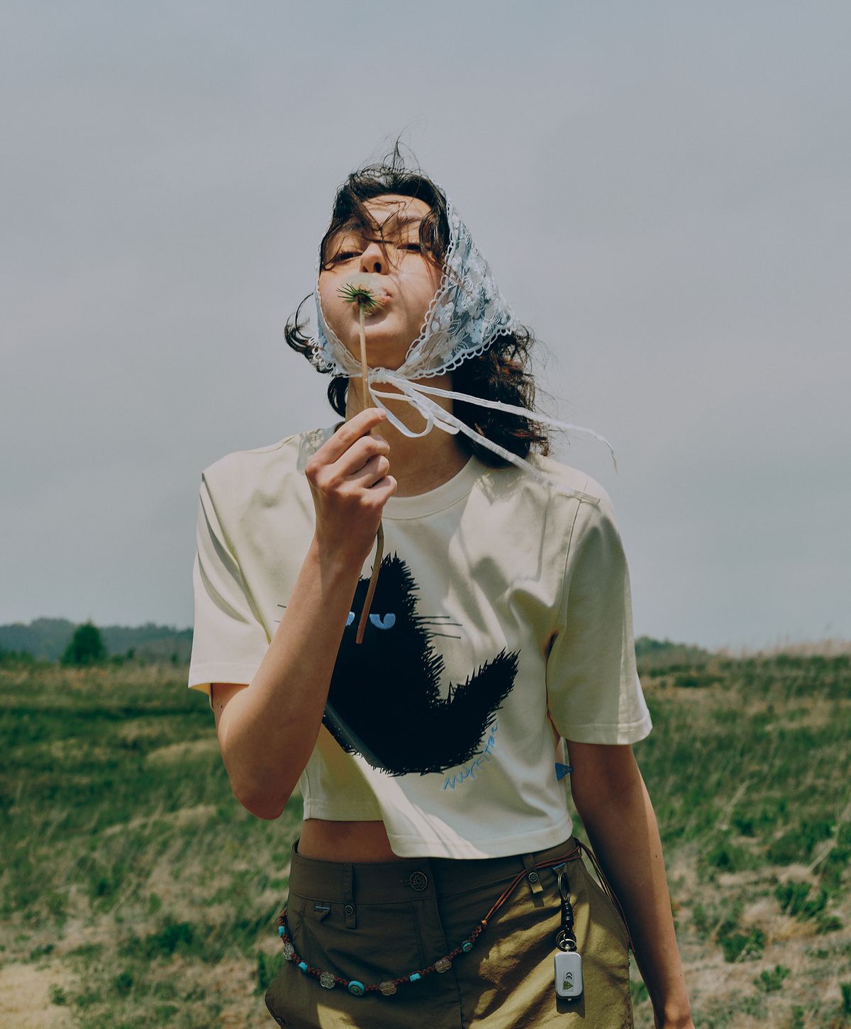 누크피터(NUUKFITTER) YATTO CROP T-SHIRT_WOMEN [CREAM]