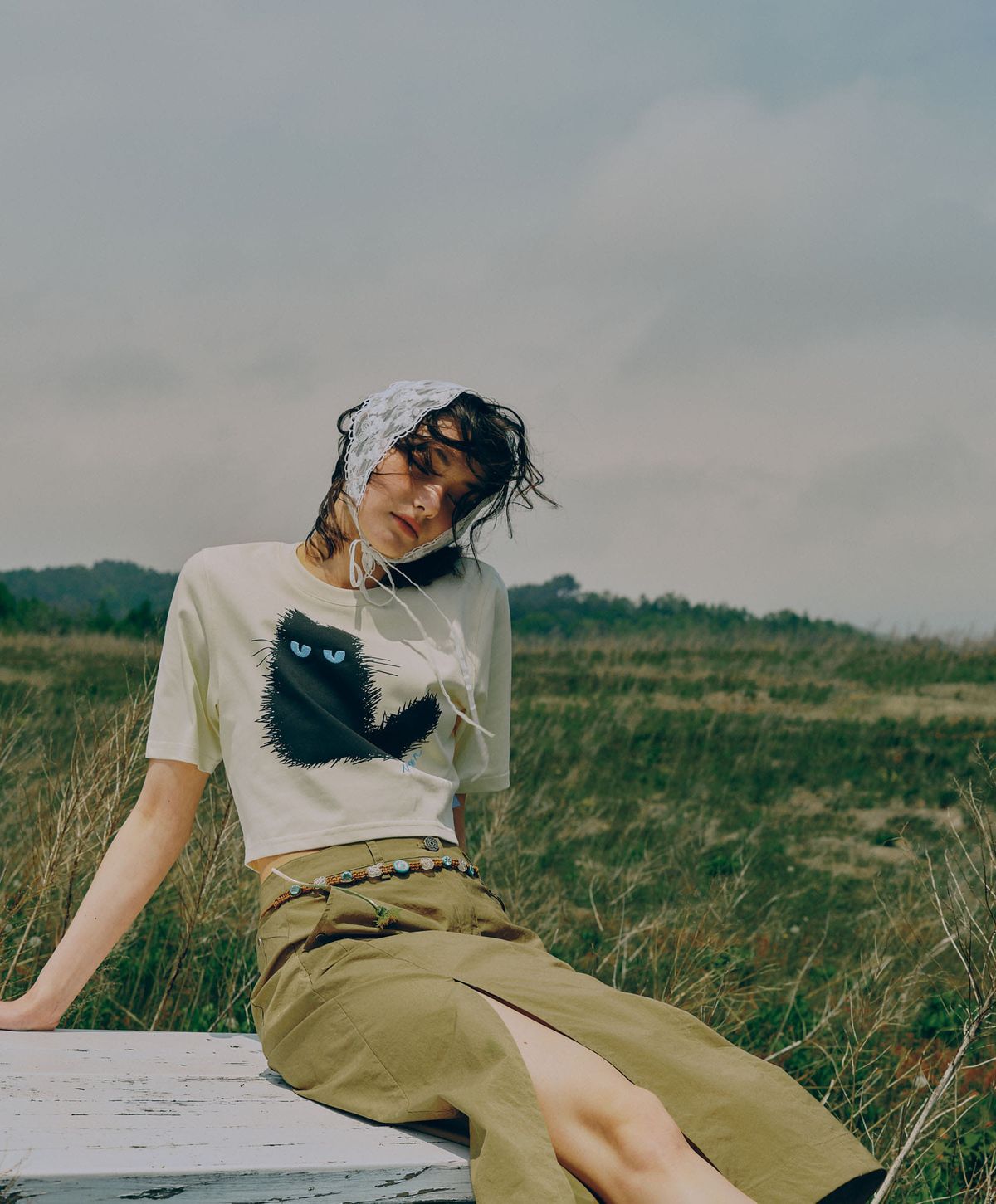 누크피터(NUUKFITTER) YATTO CROP T-SHIRT_WOMEN [CREAM]