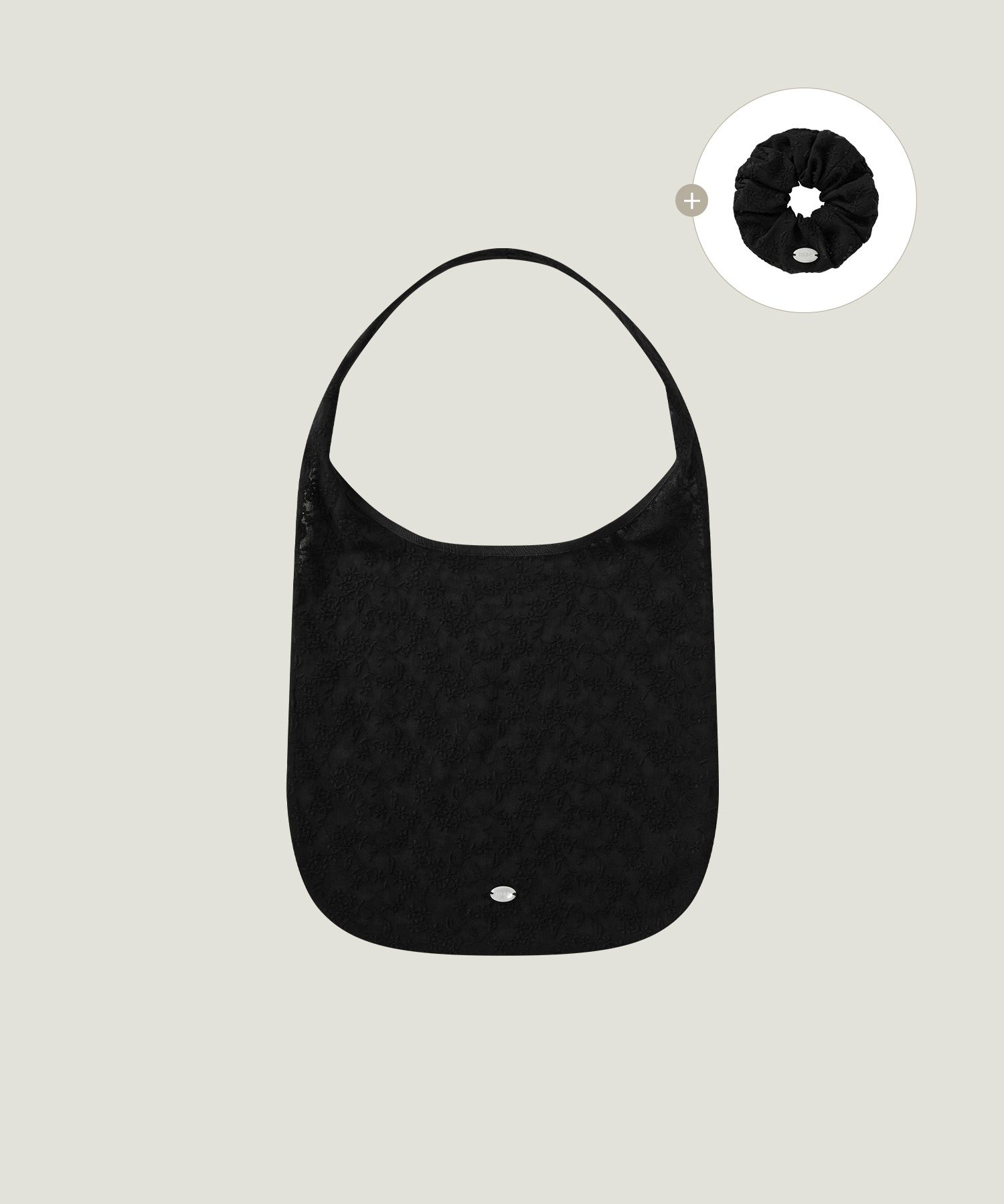 ★mucu and ebony★ Veil Lace Bag & Scrunch SET _ White MUSINSA | MUCU AND EBONY Veil Lace Bag & Scrunch SET Veil