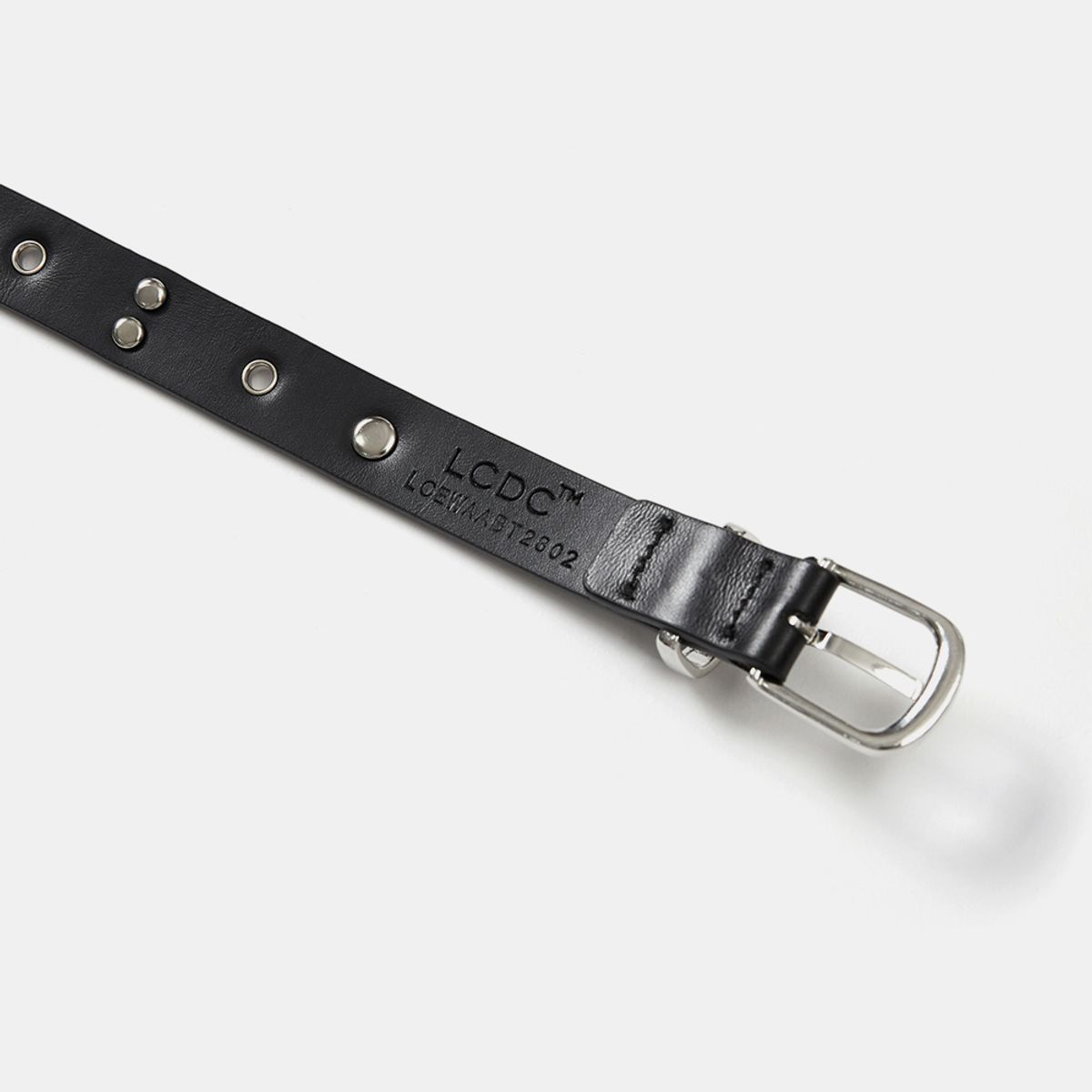 엘씨디씨티엠(LCDC™) NEW EYELET LEATHER BELT (BLACK)