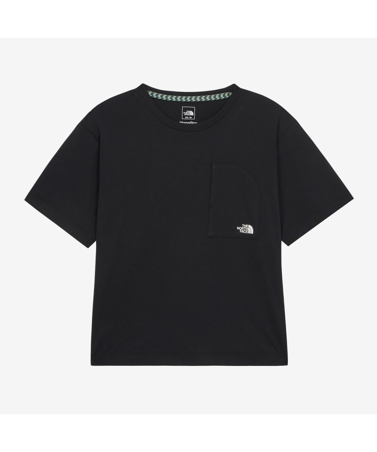 노스페이스(THE NORTH FACE) NT7UR53A 유니 체스트 포켓 라운드티 BLACK