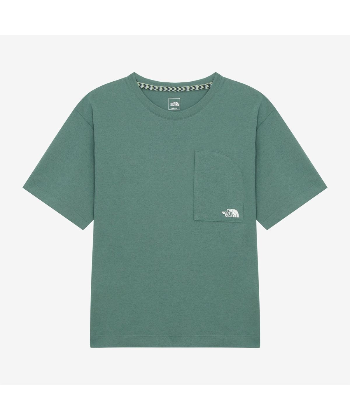 노스페이스(THE NORTH FACE) NT7UR53C 유니 체스트 포켓 라운드티 SEA_PINE