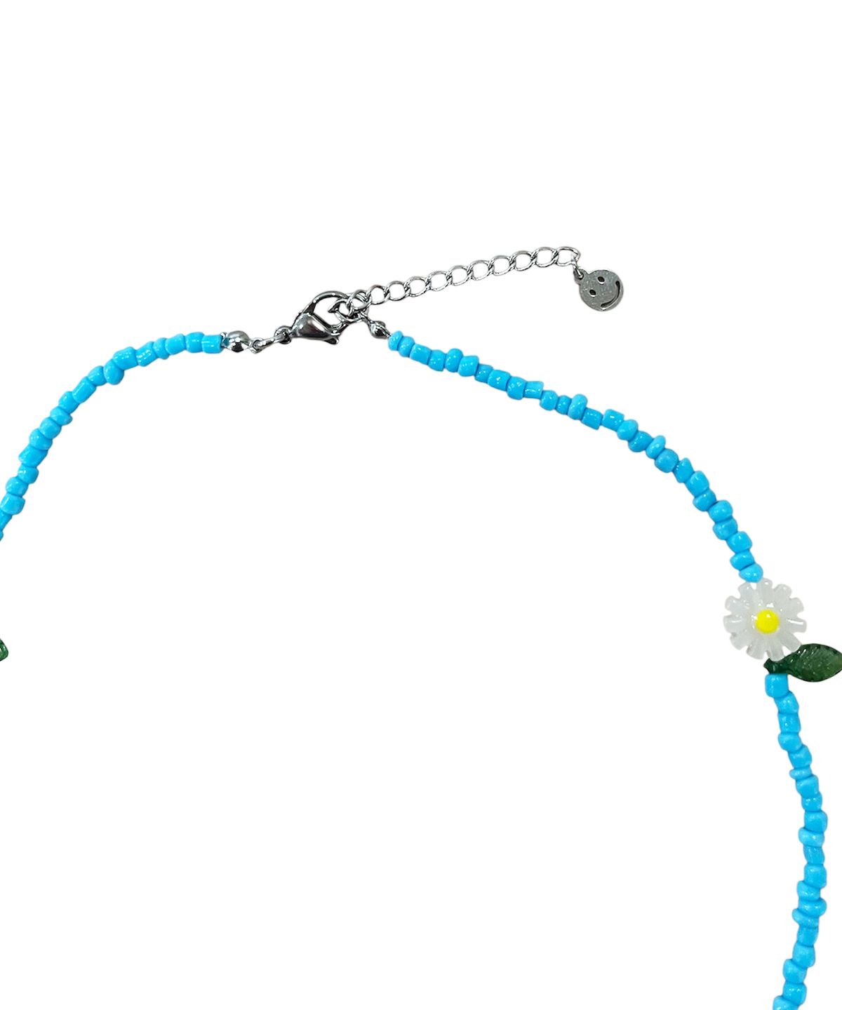 스케이터락(SK8ER ROCK) Daisy Beads Necklace ((light blue))