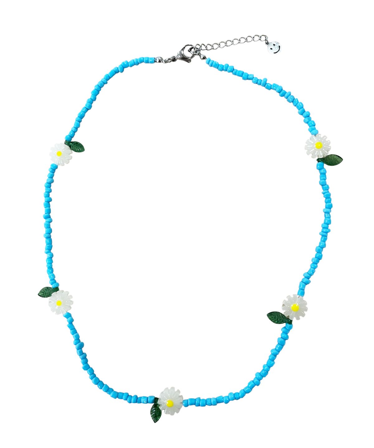 스케이터락(SK8ER ROCK) Daisy Beads Necklace ((light blue))