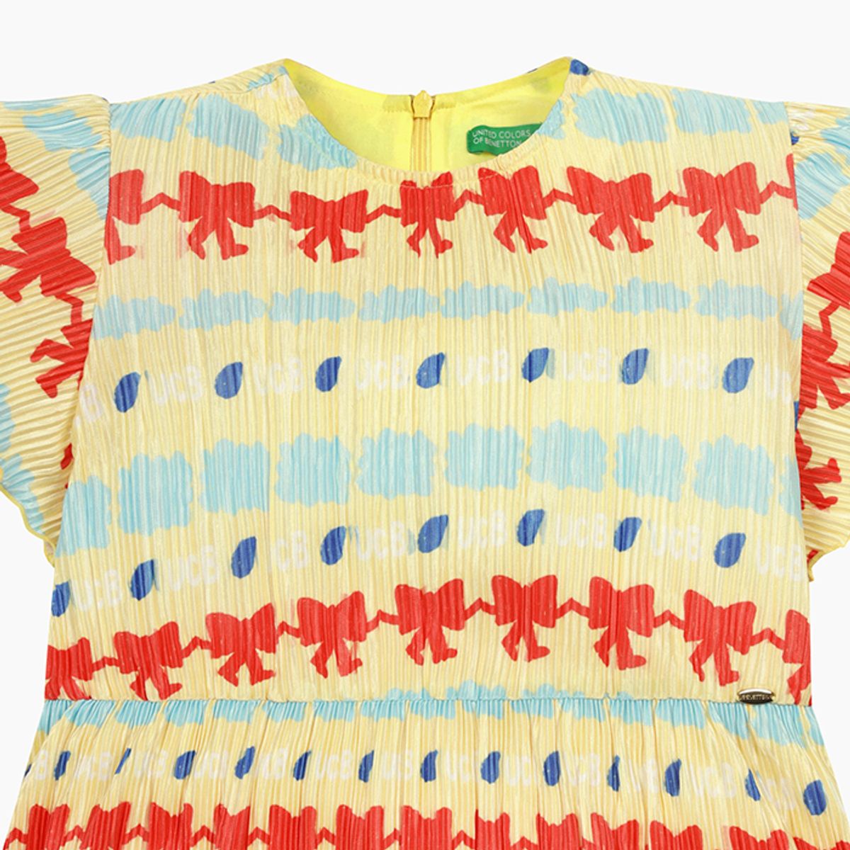 베네통키즈(BENETTONKIDS) 보드레 플리츠 원피스_QAOP19531YE