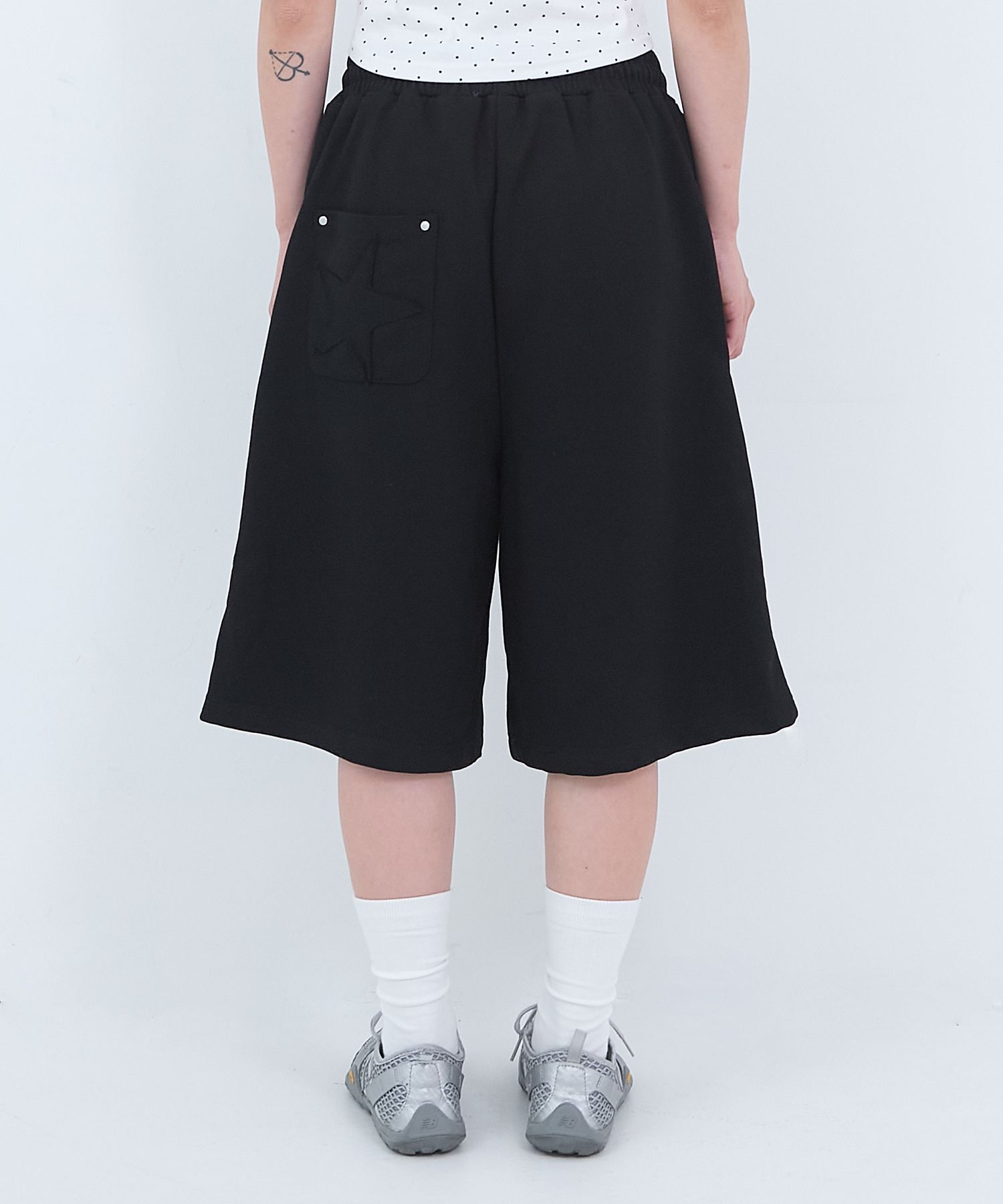 MUSINSA | AS YOU ARE AU Lettering Bermuda Pants Black
