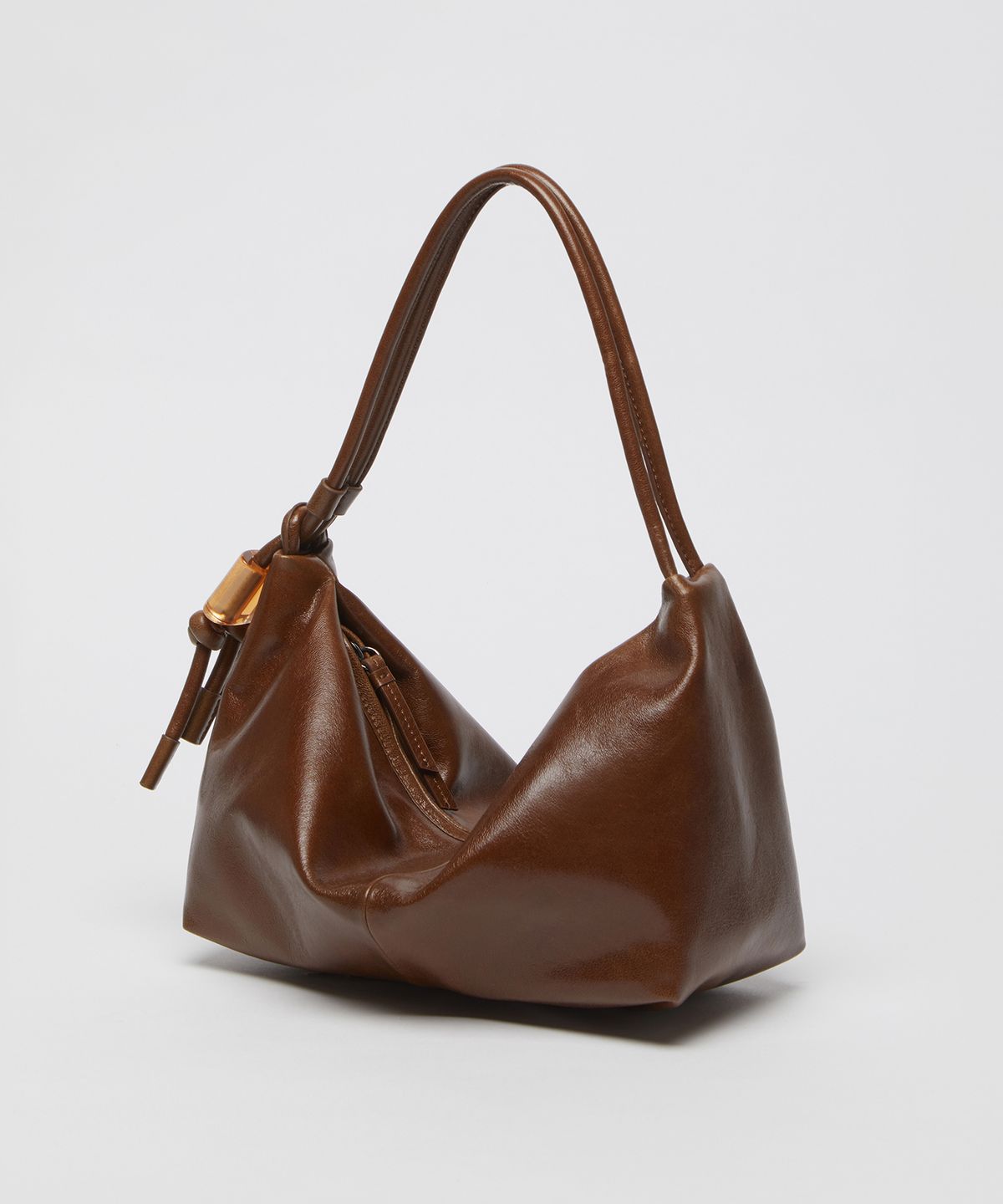 아카이브앱크(ARCHIVEPKE) Ridge shoulder bag(Glossy crack camel)_OVBAX25202GCM