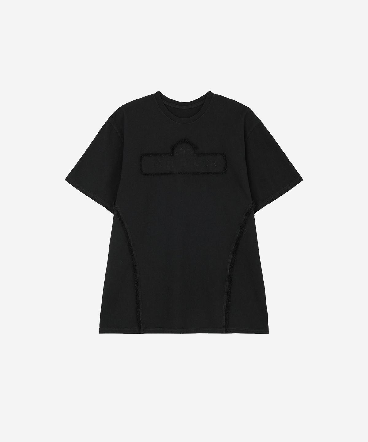 비엘알(BLR) Raw-Edged Bluer T-shirts Black