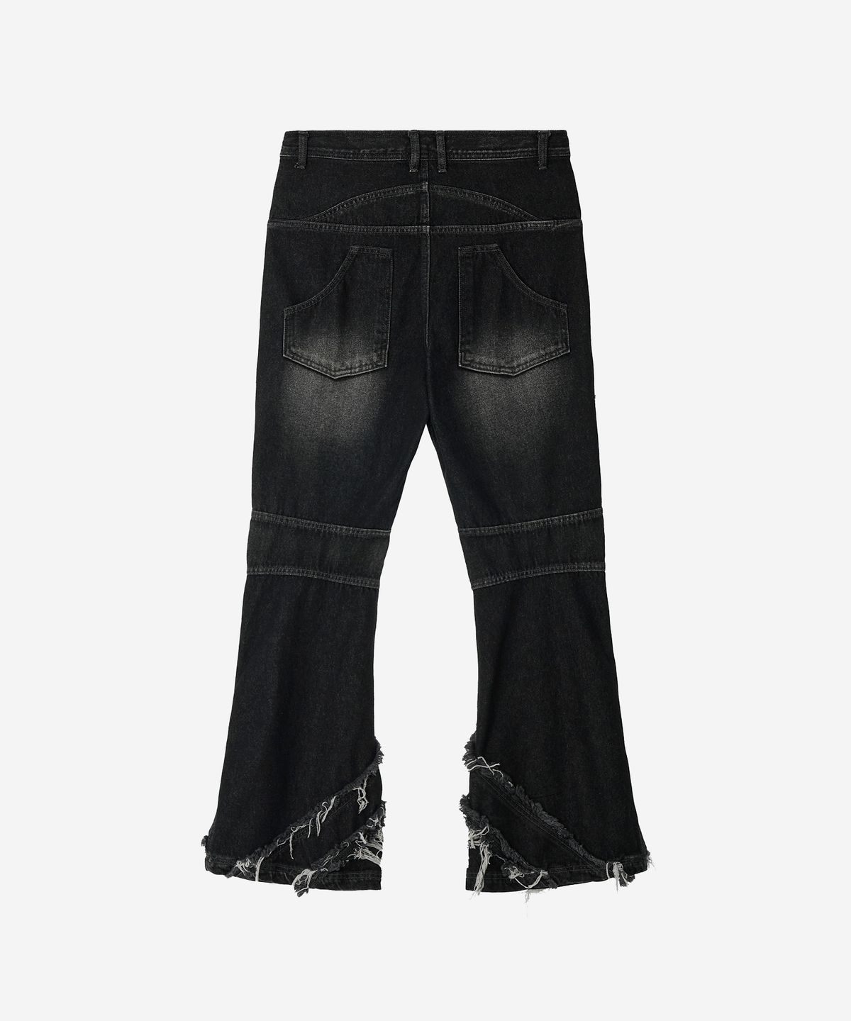 비엘알(BLR) Destroyed Crush Double Line Washing Denim Pants (MEN)