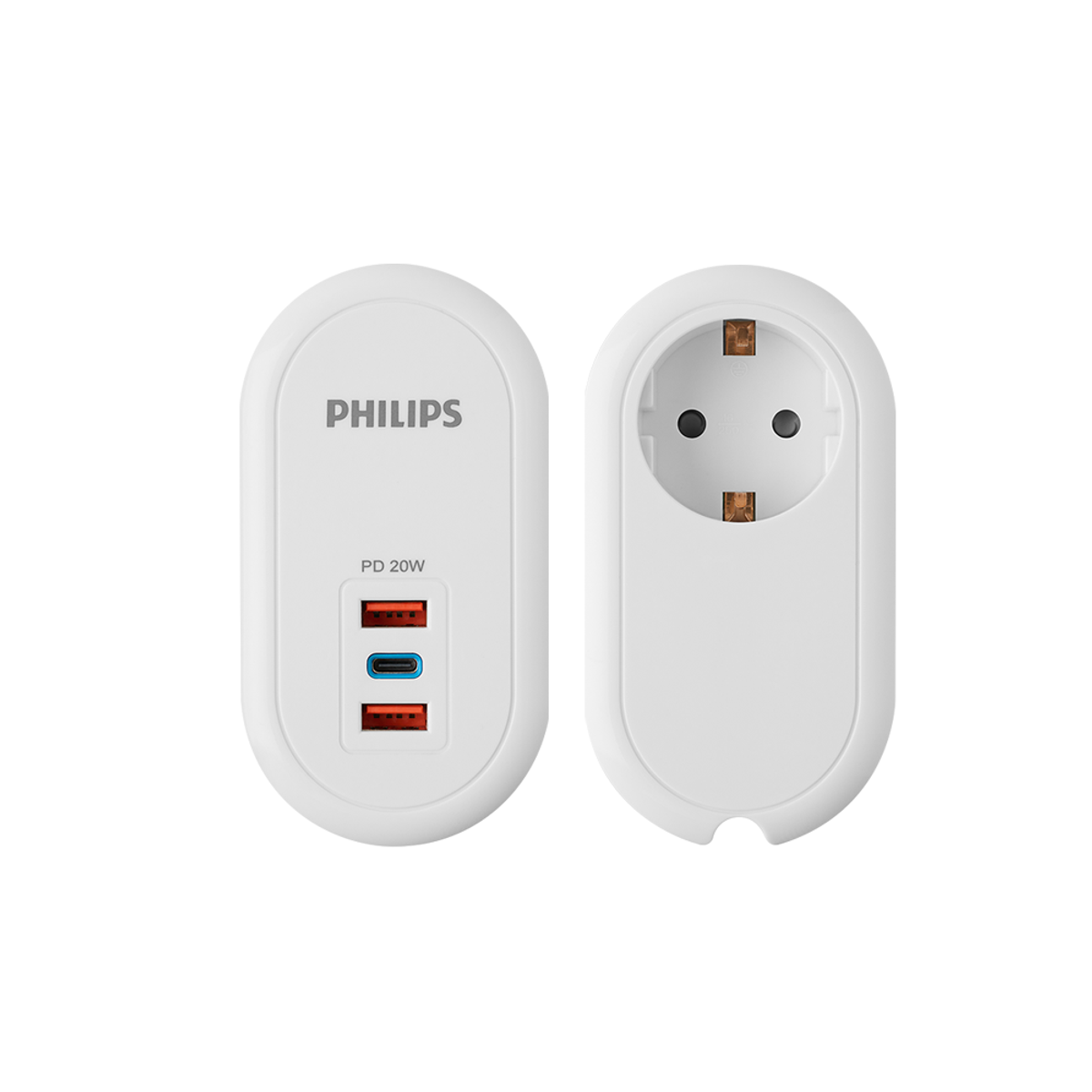 필립스(PHILIPS) 고용량 파워 트래블 멀티탭 1구 USB C타입 A타입 1.5M 납작 콘센트 여행용