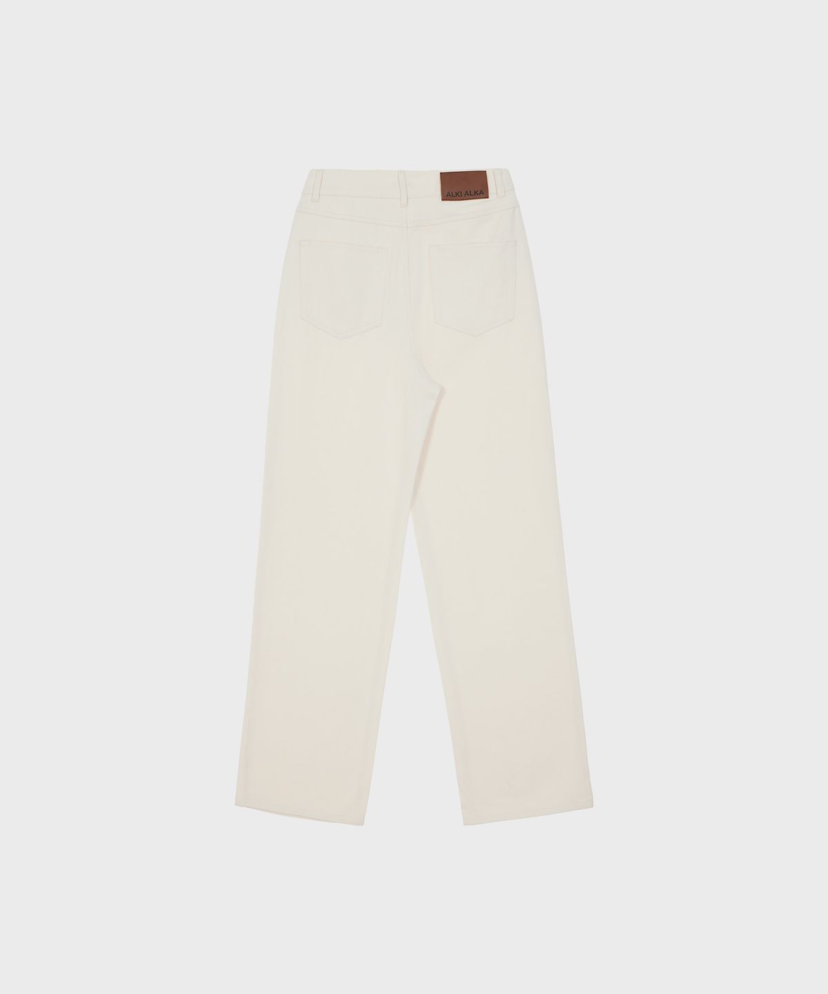알키알카(ALKI ALKA) Wide Cotton Pants (Ivory)