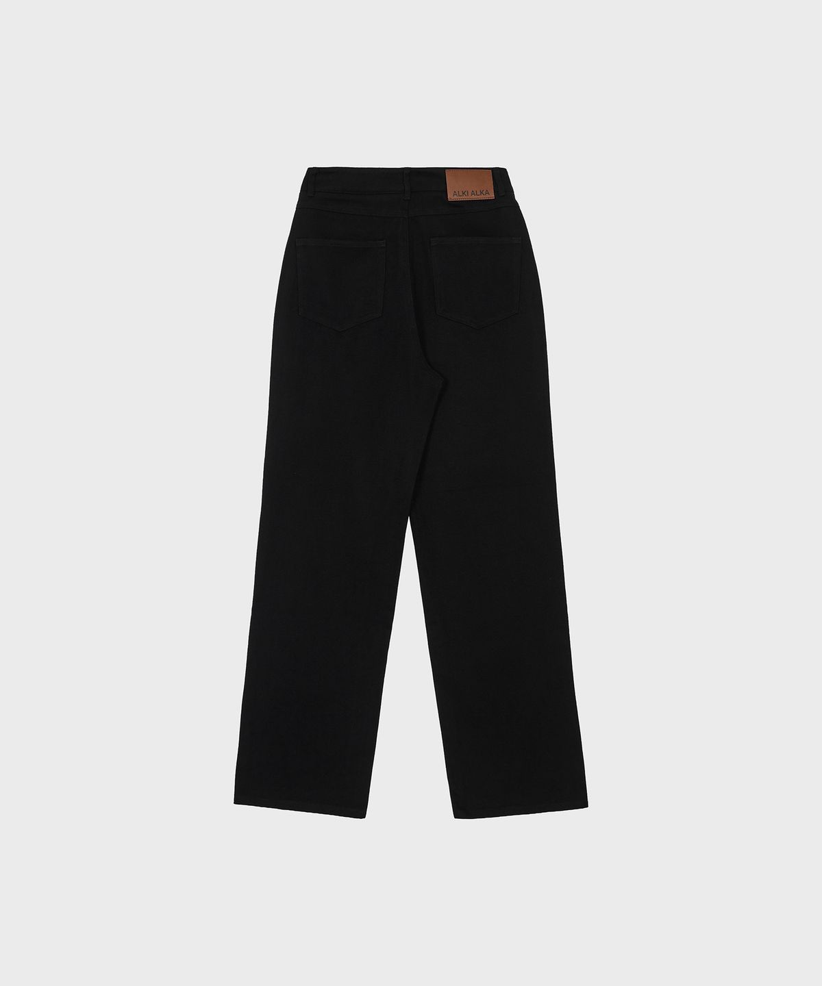 알키알카(ALKI ALKA) Wide Cotton Pants (Black)