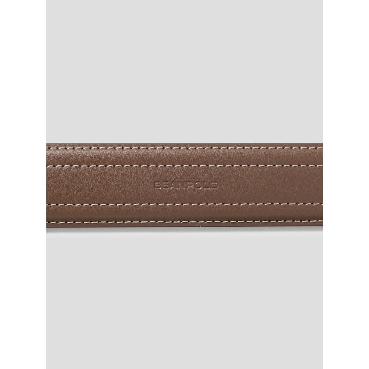 빈폴 액세서리(BEANPOLE ACCESSORY) 가죽 로고엠보 사각 버클 벨트 -  브릭