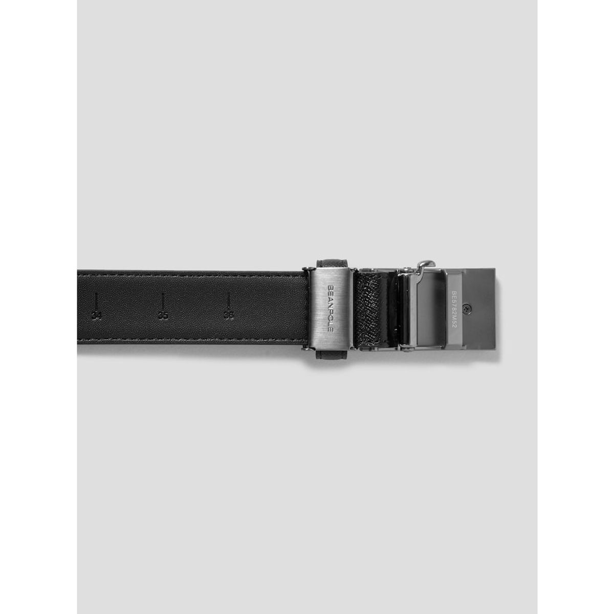 빈폴 액세서리(BEANPOLE ACCESSORY) 흑착 알리사 로고 자동 버클 벨트 -  블랙
