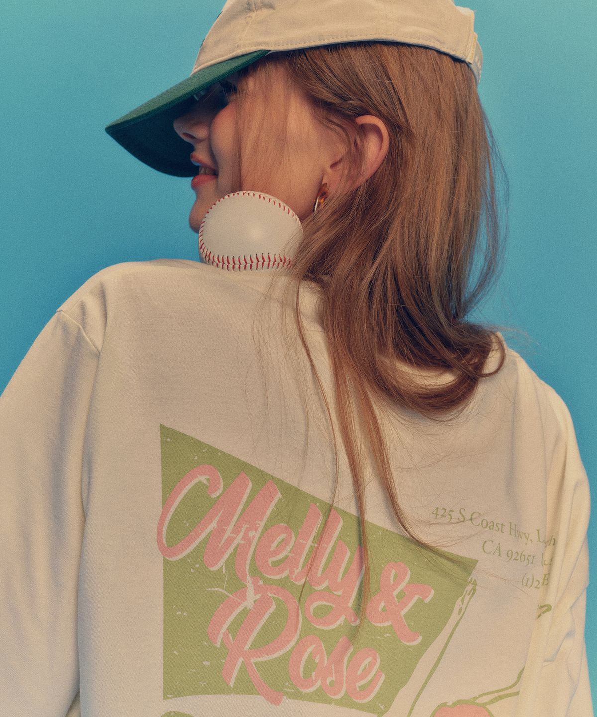 멜리앤로즈(MELLY&ROSE) [나이스웨더콜라보]DIVE CLUB 오버핏 티셔츠(305525)