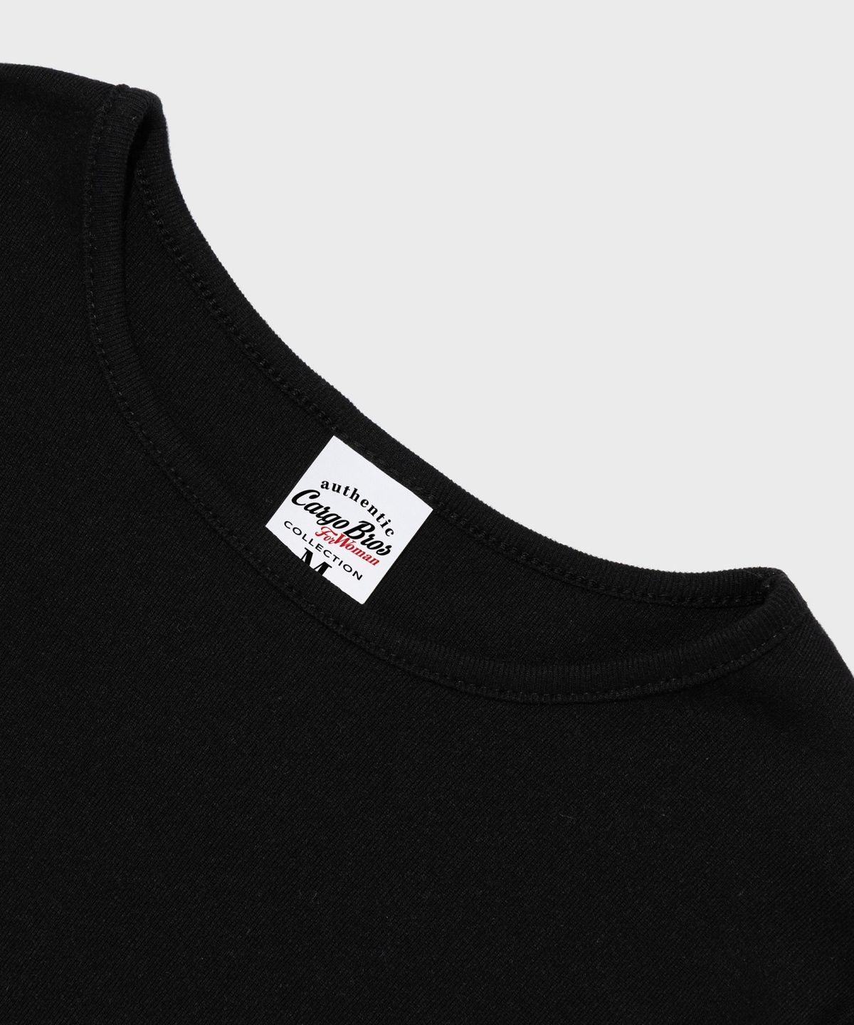 카고브로스 포 우먼(CARGOBROS FOR WOMAN) 도트 로고 숏 반팔 티셔츠 (블랙)