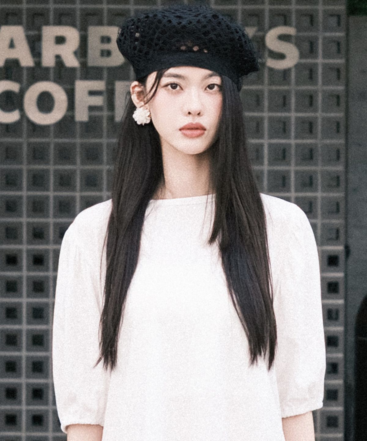 메르메르(MER MER) (2컬러) 코튼 벌룬 티셔츠_화이트/블랙