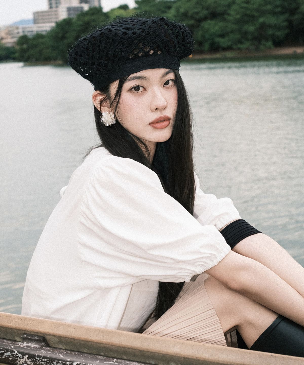 메르메르(MER MER) (2컬러) 코튼 벌룬 티셔츠_화이트/블랙