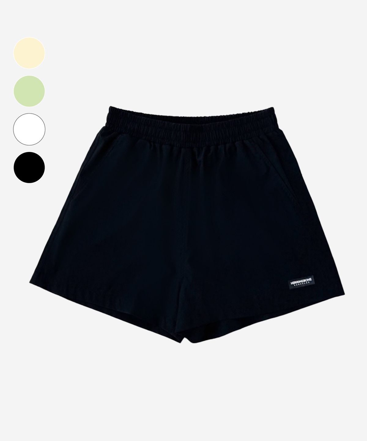 헤링본(HERRINGBONE) A라인 3부 스윔팬츠 래쉬가드 반바지 (BLACK) / AI329W