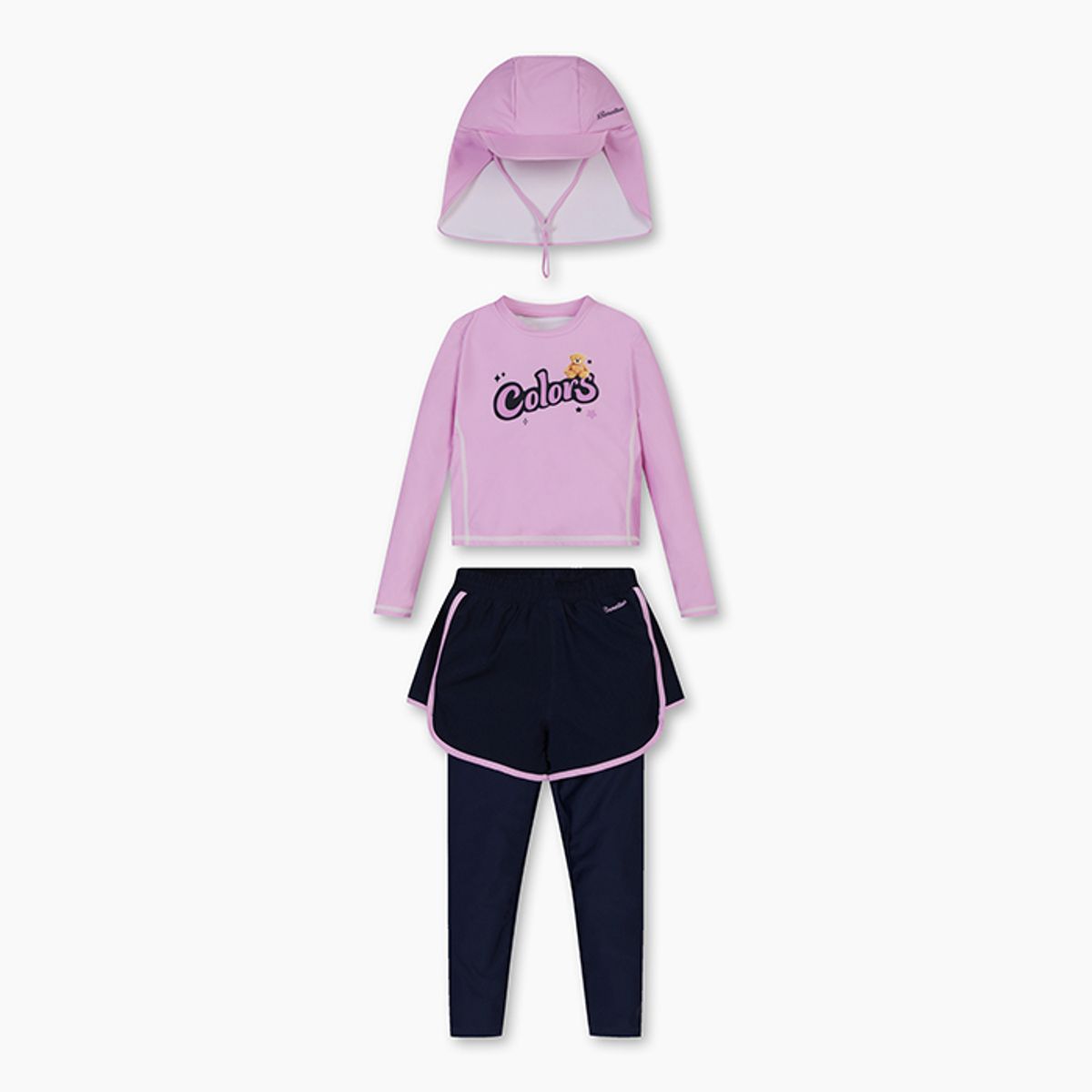 베네통키즈(BENETTONKIDS) 워터 크롭 래쉬가드 SET_QCET16531LV