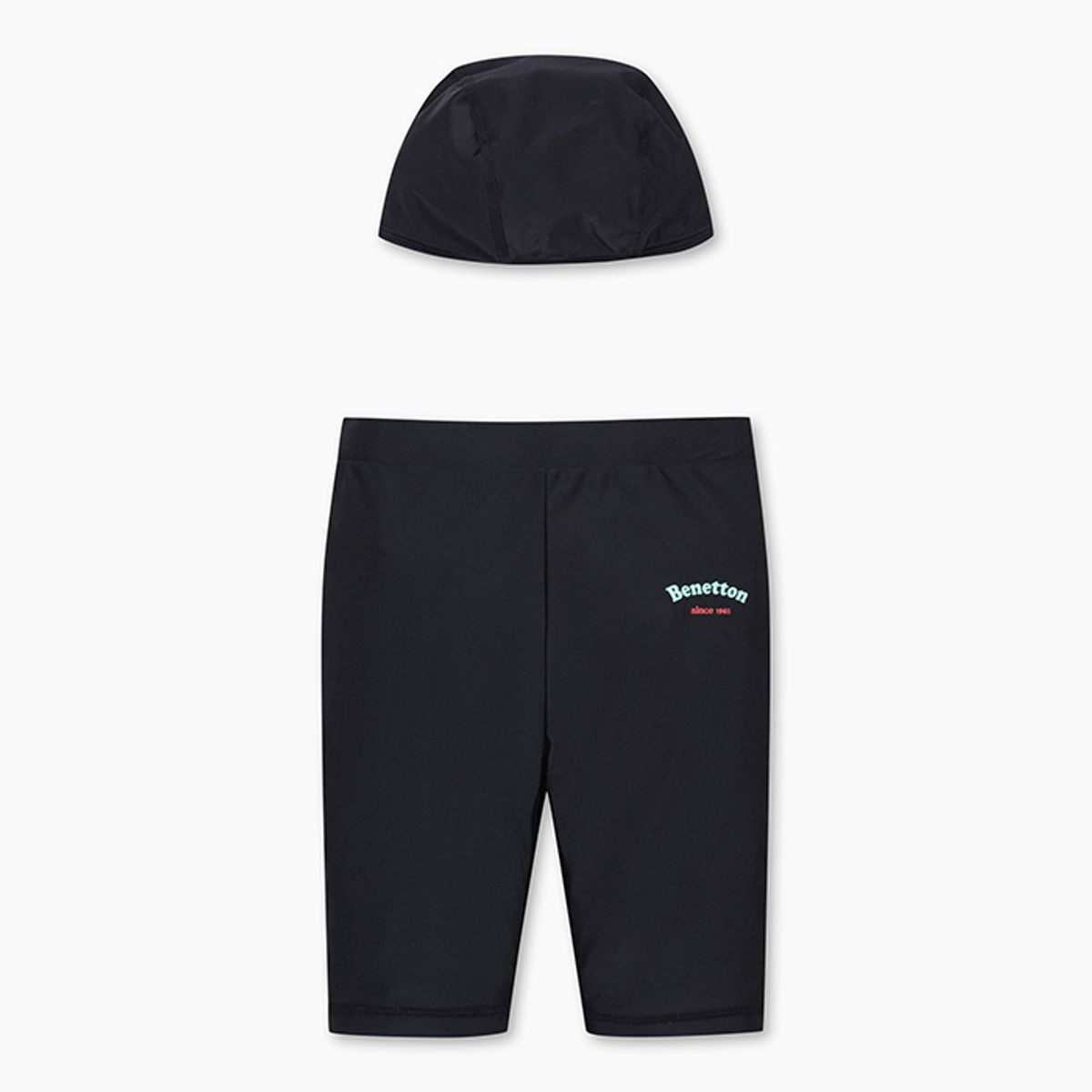 베네통키즈(BENETTONKIDS) 수영복 5부 레깅스_QCET11531BK