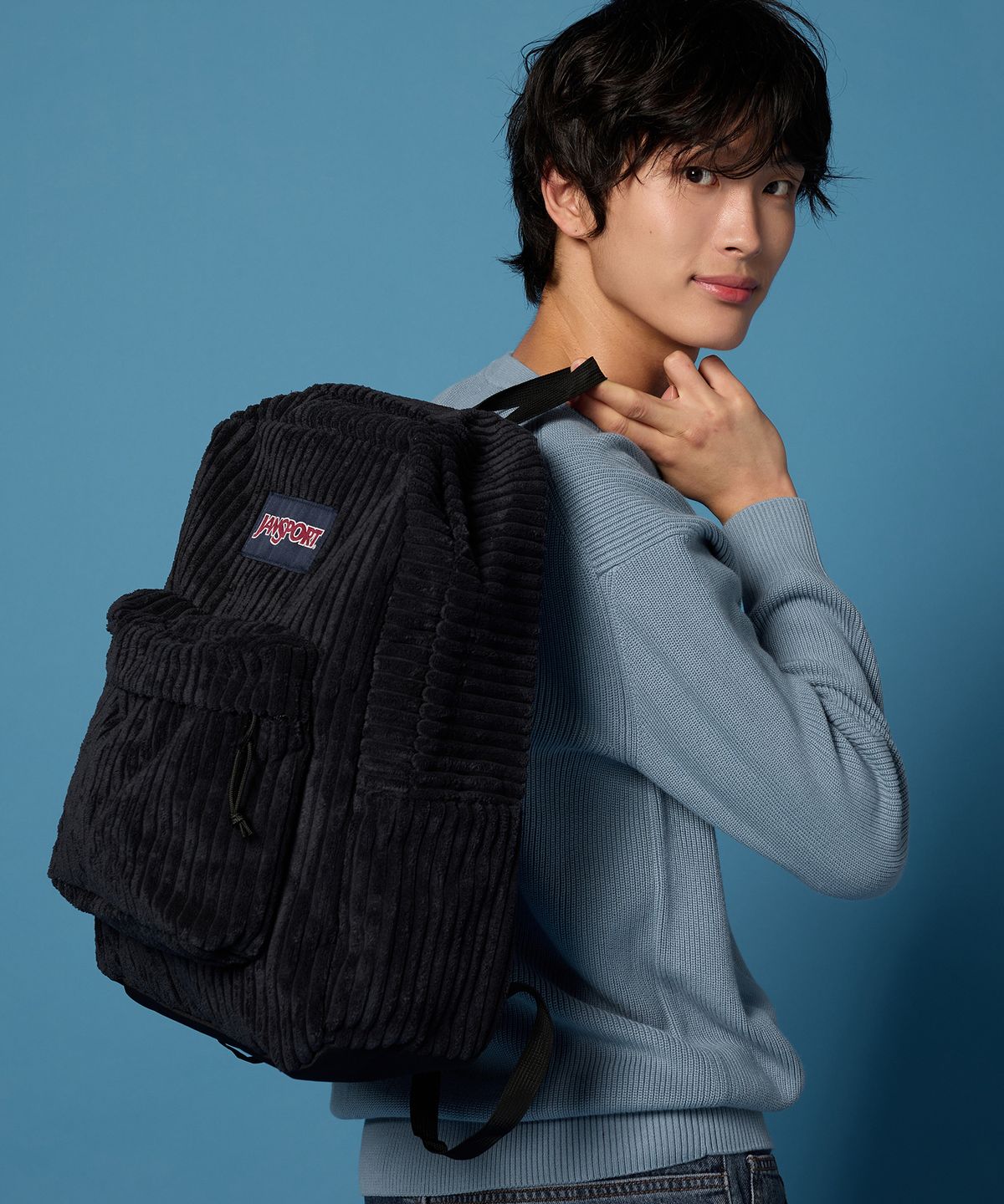 잔스포츠(JANSPORT) 슈퍼브레이크 플러스 랩탑 FX SURREAL CORDUROY BLACK