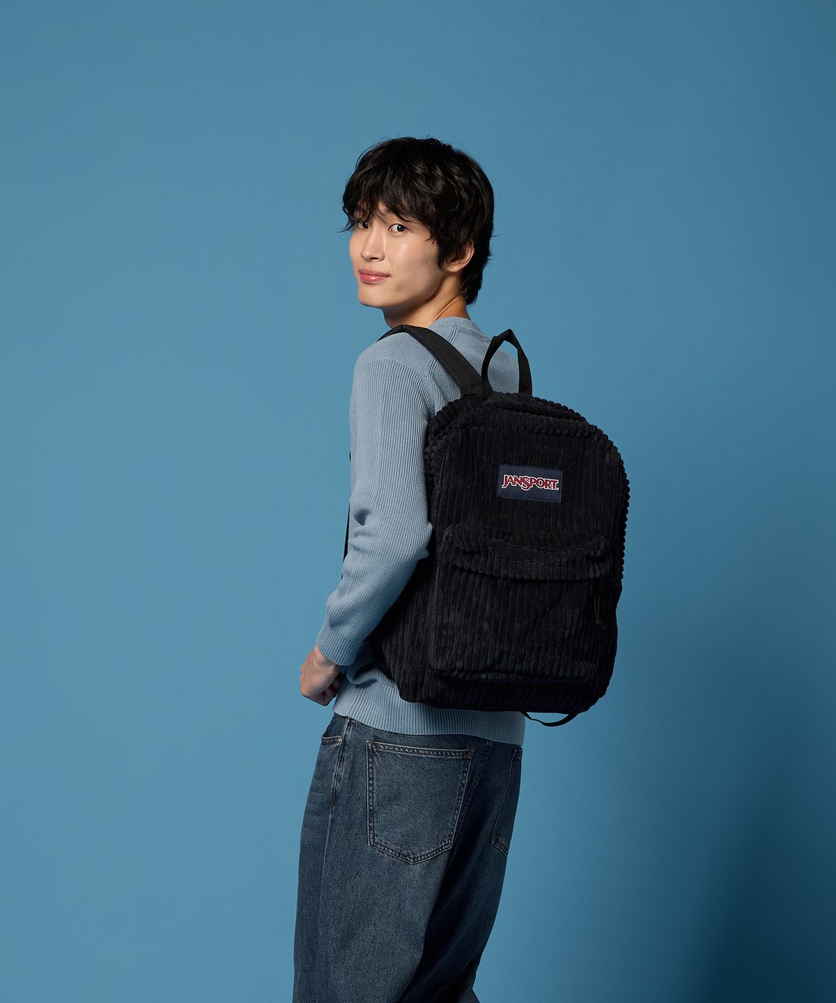 잔스포츠(JANSPORT) 슈퍼브레이크 플러스 랩탑 FX SURREAL CORDUROY BLACK