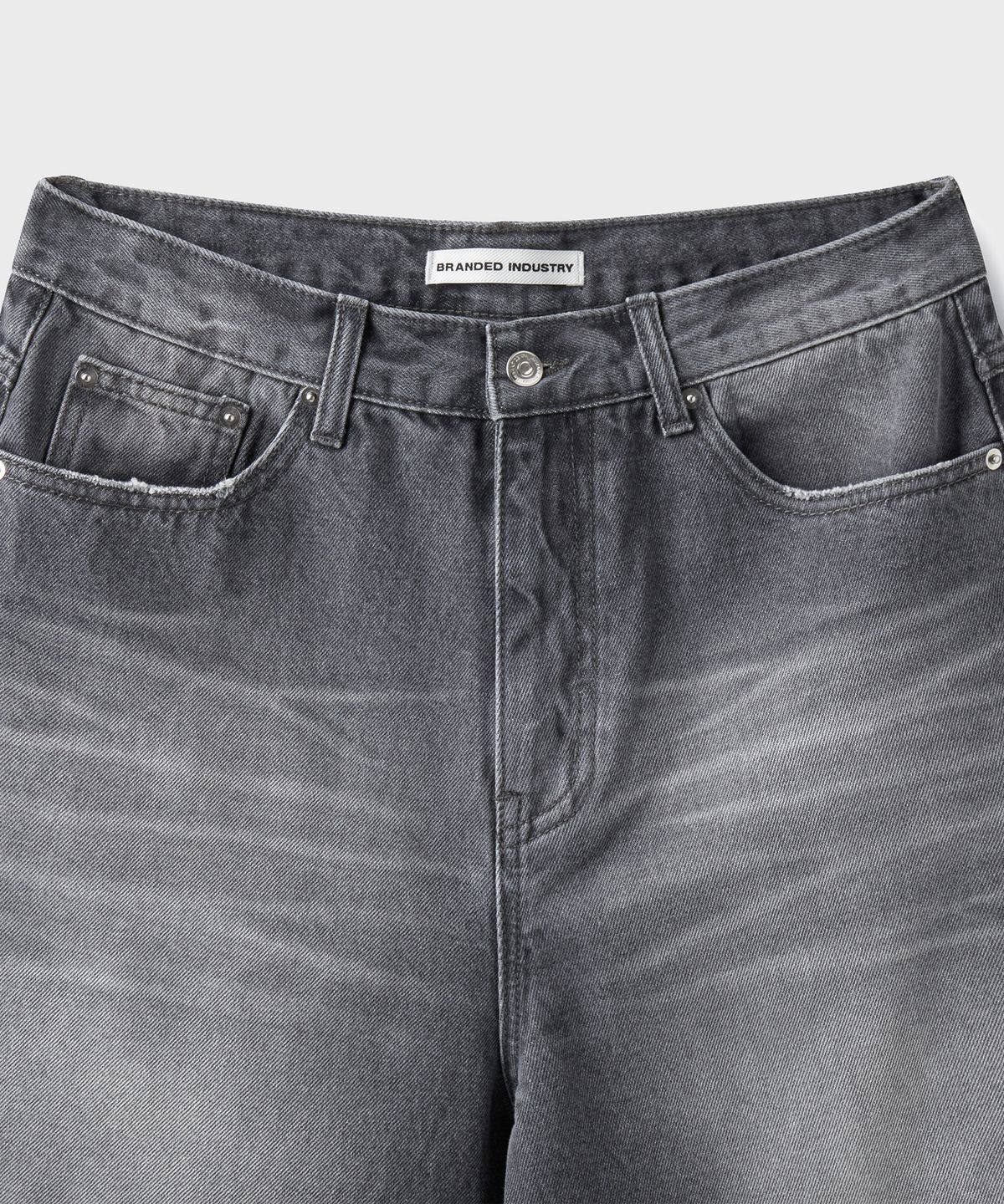 브랜디드(BRANDED) LARGE BERMUDA DENIM SHORTS [WASHED GRAY]