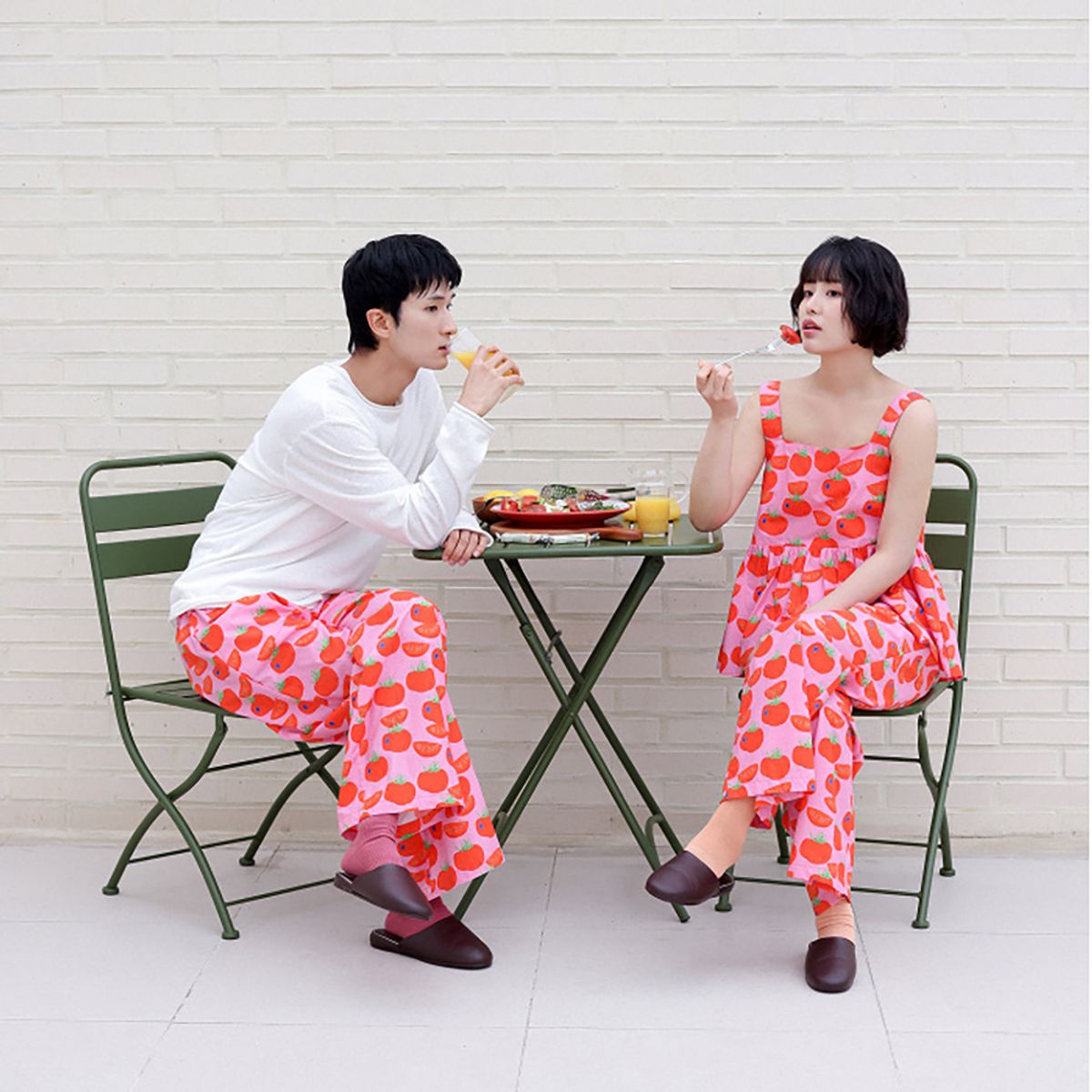 뚜누(TOUNOU) 샬롯 장비에 작가, Tomato 파자마 팬츠 (남녀공용)