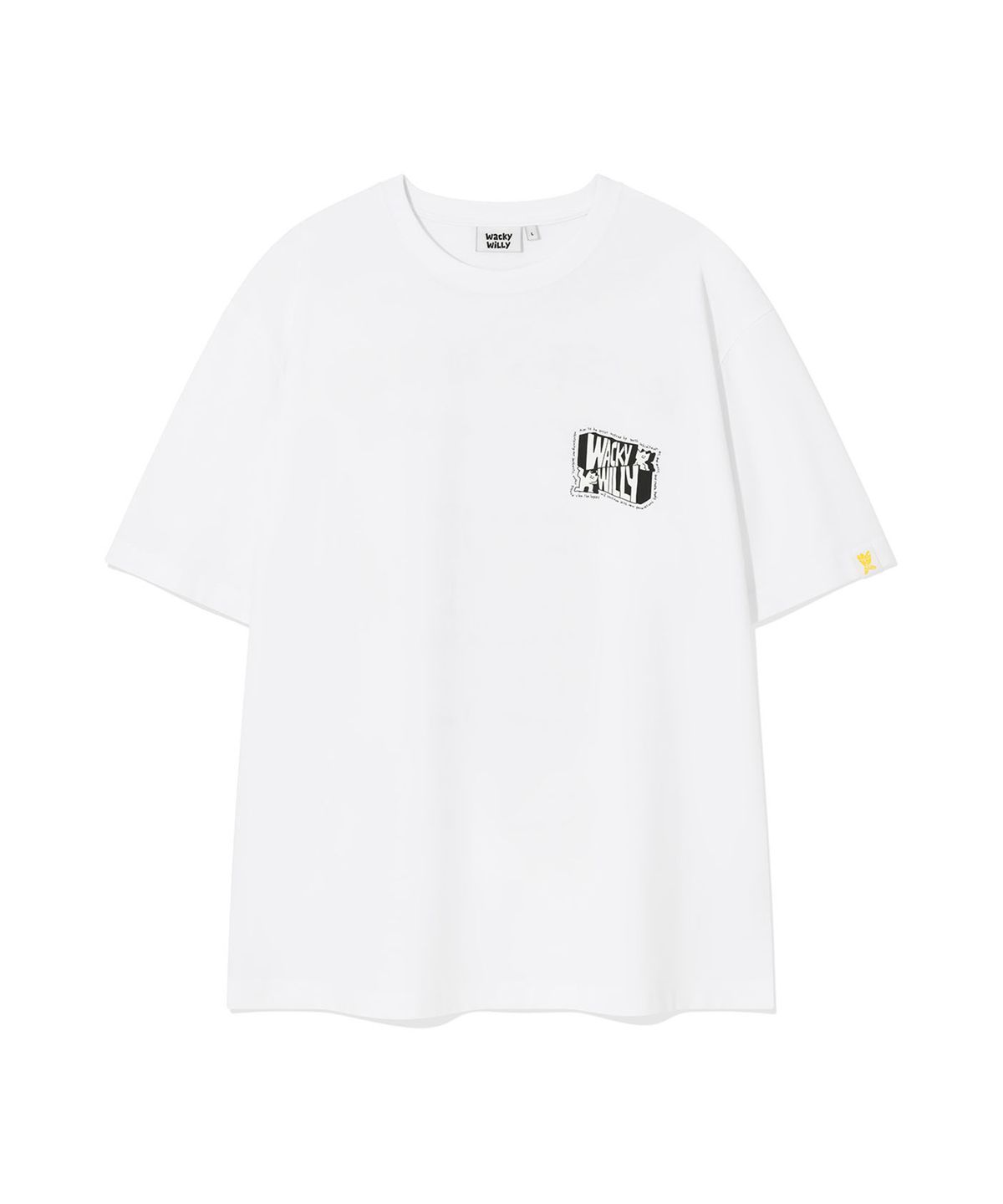 와키윌리(WACKY WILLY) 타이포 아트웍 포인트 반팔 티셔츠 (2 colors)