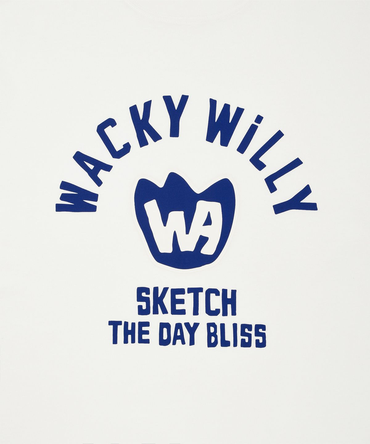 와키윌리(WACKY WILLY) 포인트 그래픽 반팔 티셔츠 화이트