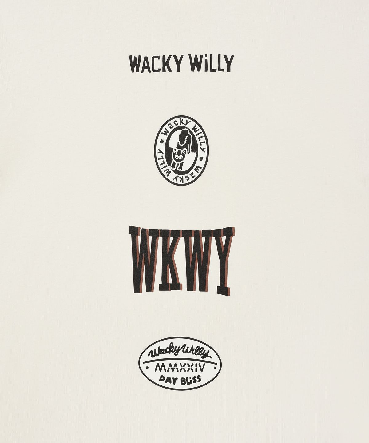 와키윌리(WACKY WILLY) 카라 포인트 롱슬리브 크림