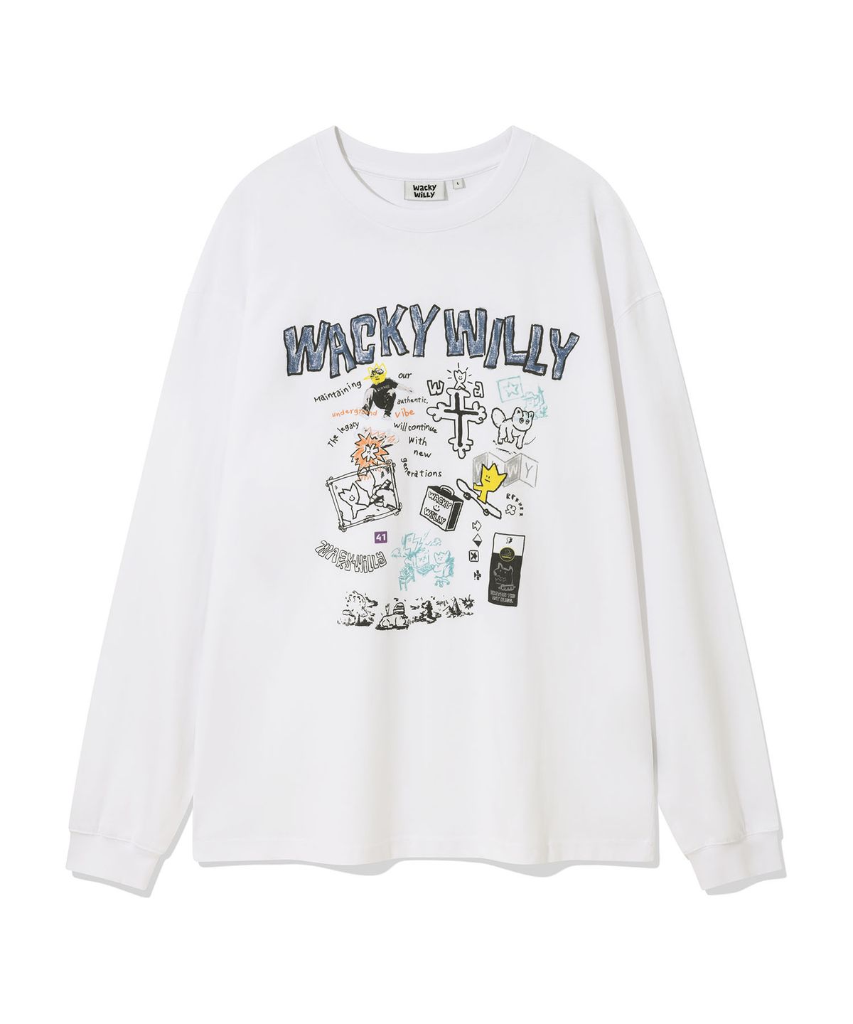 와키윌리(WACKY WILLY) 그래픽 롱슬리브 (2 colors)