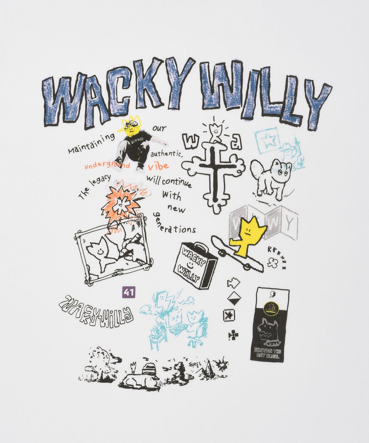 와키윌리(WACKY WILLY) 그래픽 롱슬리브 (2 colors)