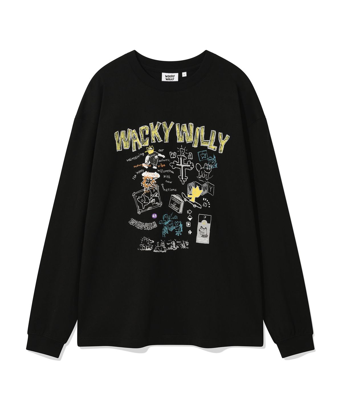 와키윌리(WACKY WILLY) 그래픽 롱슬리브 (2 colors)