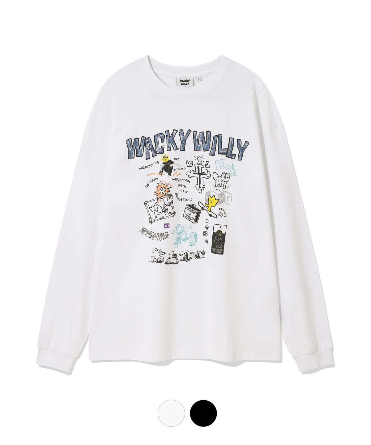 와키윌리(WACKY WILLY) 그래픽 롱슬리브 (2 colors)