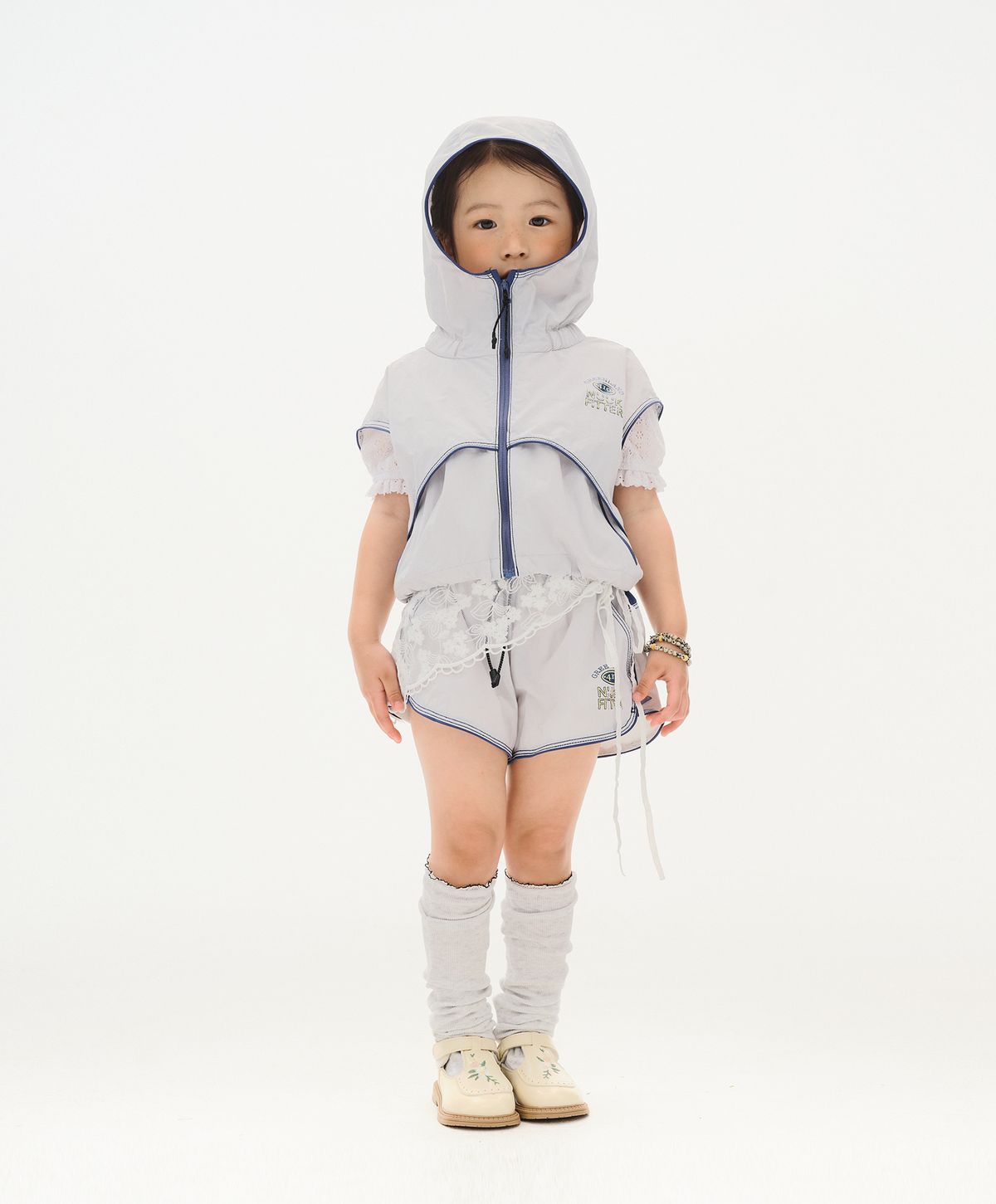 누크피터(NUUKFITTER) ICE-UP VEST + SHORT SET_KIDS [GRAY]
