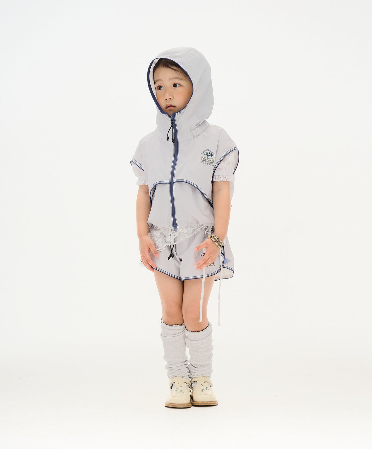 누크피터(NUUKFITTER) ICE-UP VEST + SHORT SET_KIDS [GRAY]