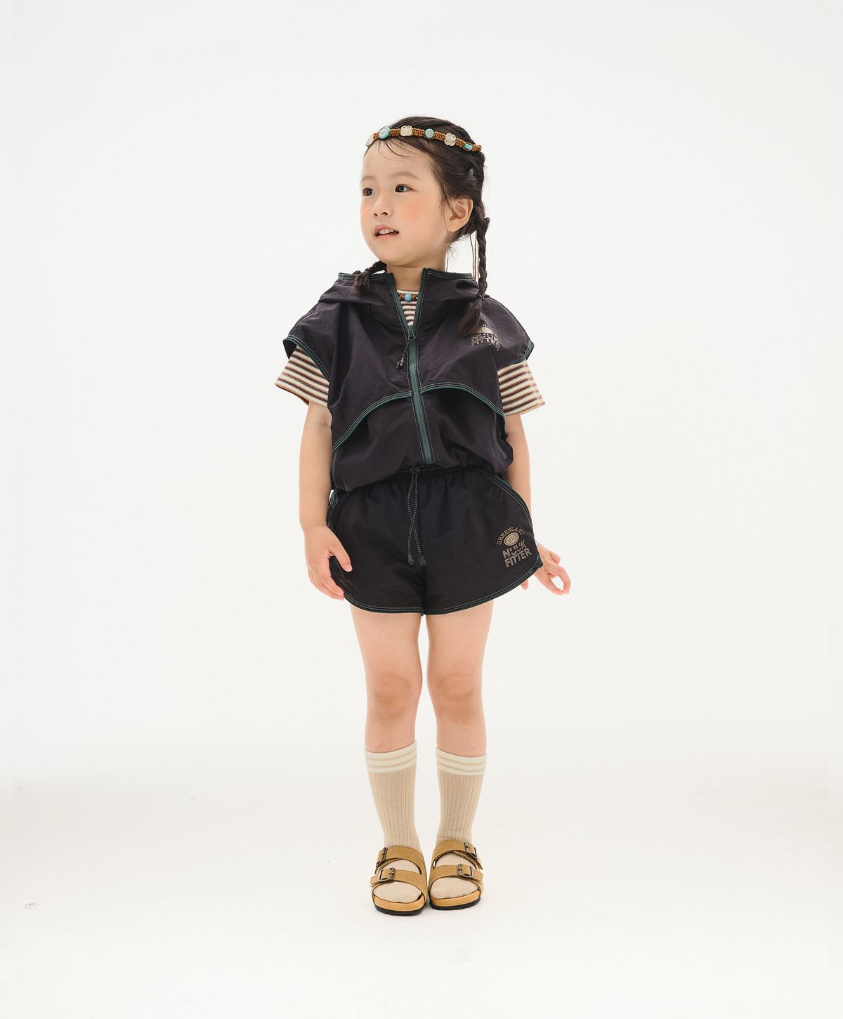 누크피터(NUUKFITTER) ICE-UP VEST + SHORT SET_KIDS [BLACK]