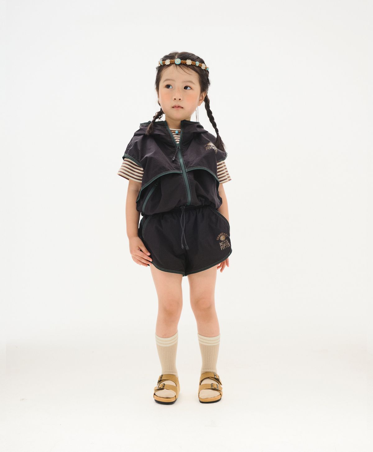 누크피터(NUUKFITTER) ICE-UP VEST + SHORT SET_KIDS [BLACK]