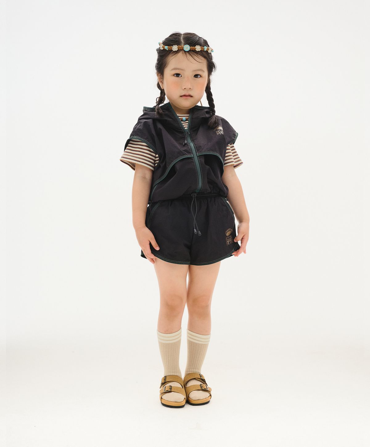 누크피터(NUUKFITTER) ICE-UP VEST + SHORT SET_KIDS [BLACK]