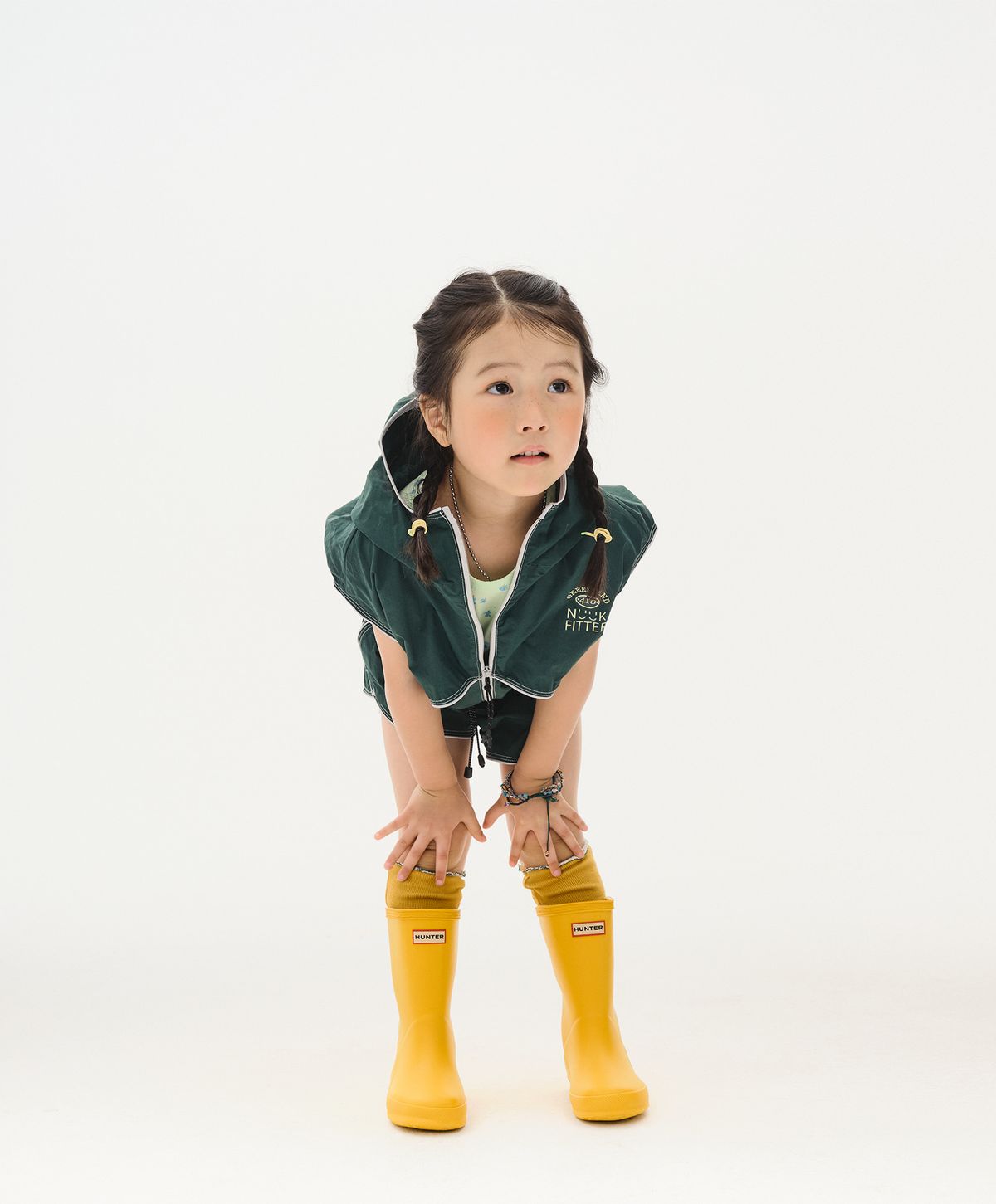 누크피터(NUUKFITTER) ICE-UP VEST + SHORT SET_KIDS [GREEN]