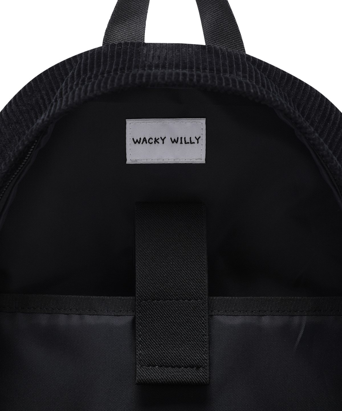 와키윌리(WACKY WILLY) 우먼스 릴리 와펜 코듀로이 백팩 블랙