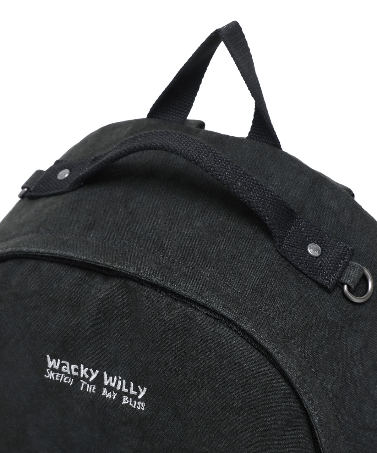 와키윌리(WACKY WILLY) 크랙워싱 데일리 백팩 블랙
