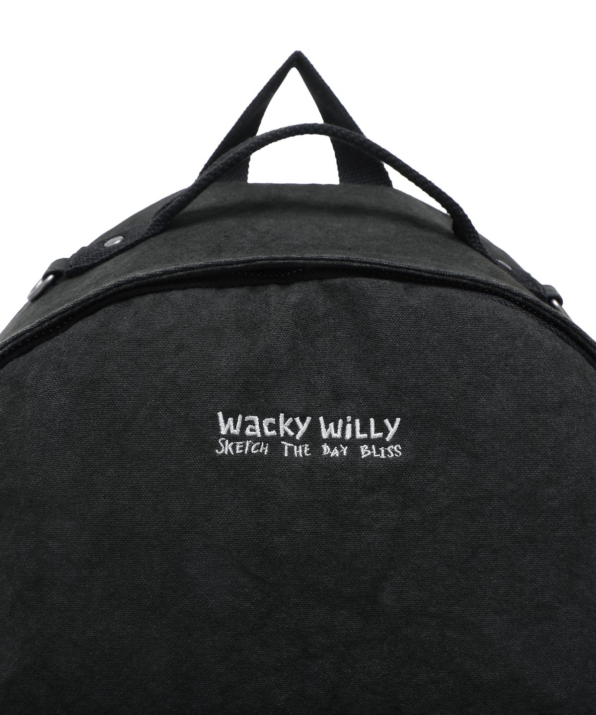 와키윌리(WACKY WILLY) 크랙워싱 데일리 백팩 블랙