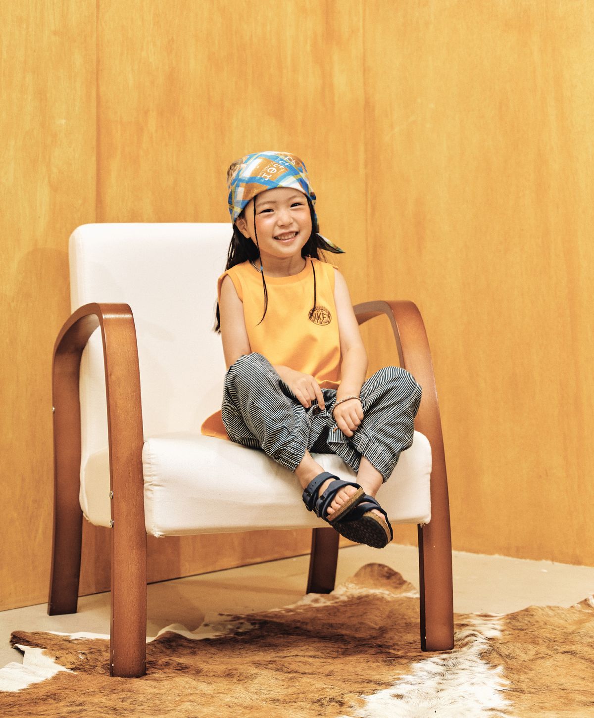 누크피터(NUUKFITTER) NKFT SLIT SLEEVELESS_KIDS [ORANGE]