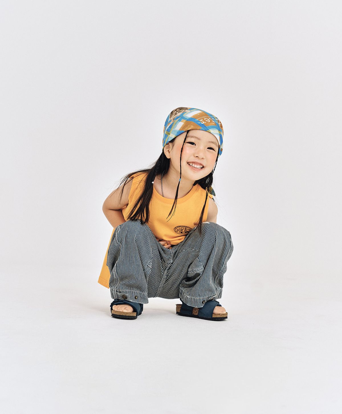 누크피터(NUUKFITTER) NKFT SLIT SLEEVELESS_KIDS [ORANGE]