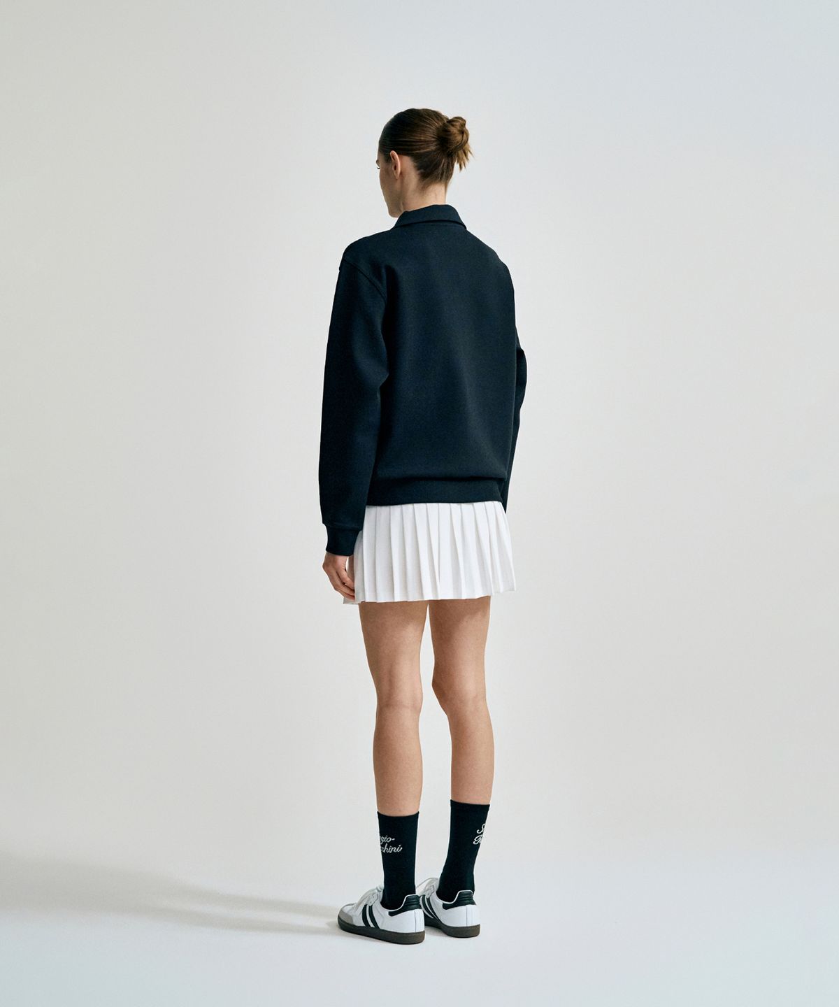 세르지오 타키니(SERGIO TACCHINI) U 쿠쉬라이트 하프집 (Black)