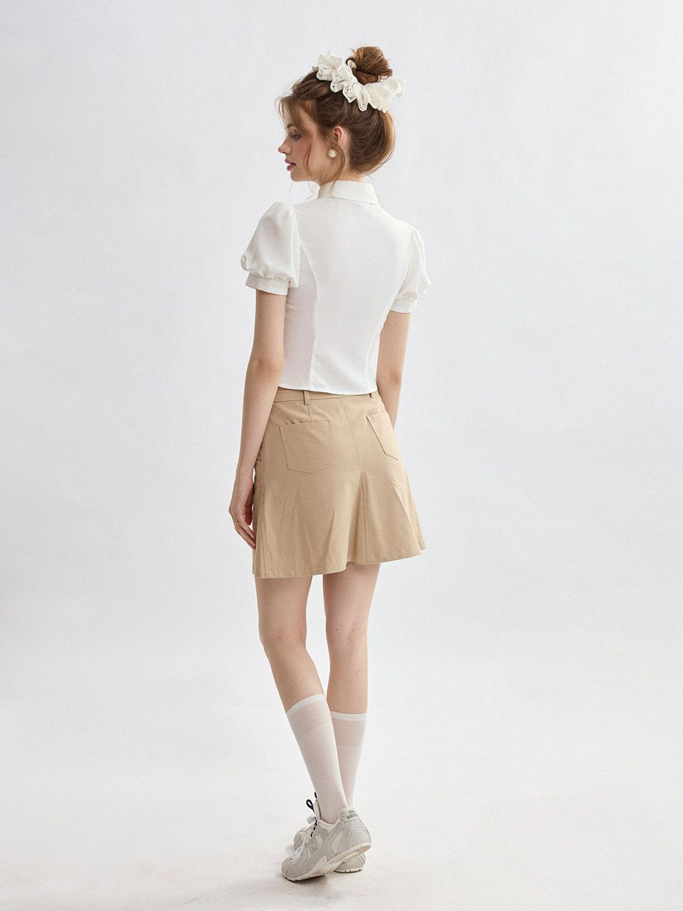 MUSINSA公式 | SINCETHEN Beige Night Mini Skirt